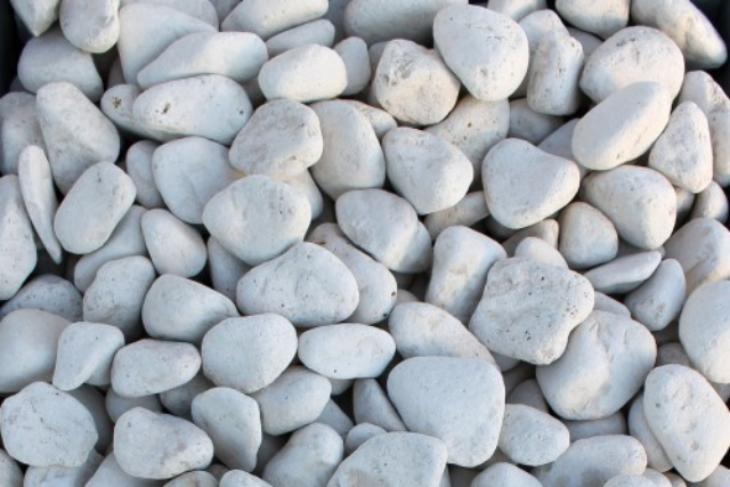 Белая галька галтовка (20-40 мм.)  купить в Адлере от производителя, без посредников